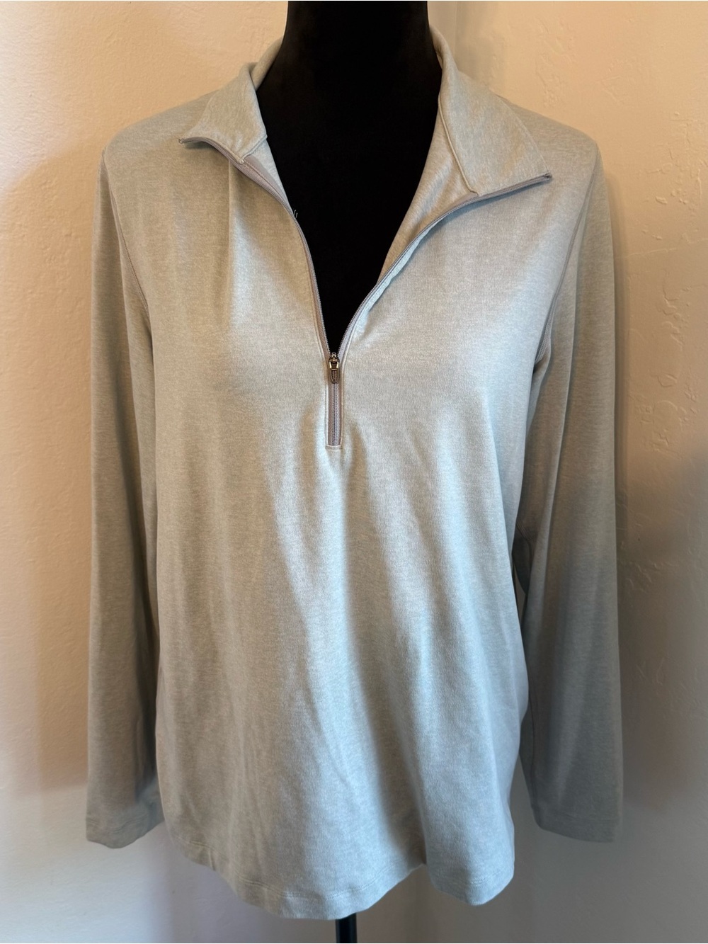 Women’s Lululemon Light Gray Quarter-Zip Sweater (Size 12)